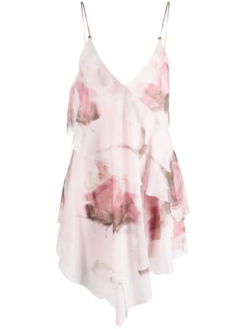 Blumarine Rose Print Mini Dress