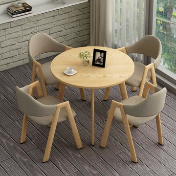 免運費 開立發票 洽談桌椅 奶茶店桌椅 桌椅組閤 北歐休閒簡約洽談桌椅組閤辦公室接待圓桌會客咖啡廳奶茶店餐桌椅y2