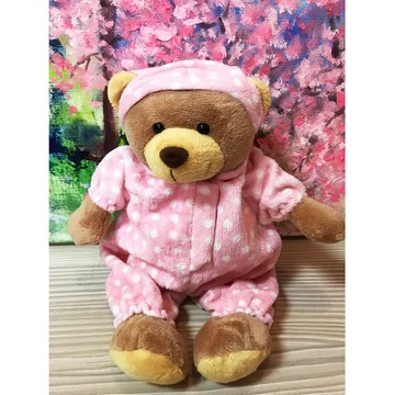 TEDDY HOUSE 【TEDDY HOUSE】泰迪熊玩具玩偶公仔絨毛娃娃可愛睡衣泰迪熊(粉)(小)正版泰迪熊可許願有靈氣好運泰迪熊