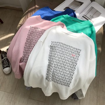 時尚女裝長袖圓領衛衣 J#141入