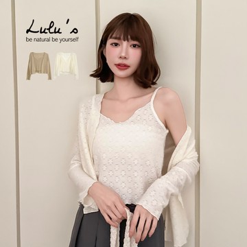 限時下殺/現貨/兩件式法式刺繡小花+開襟外套２色【A01250869】