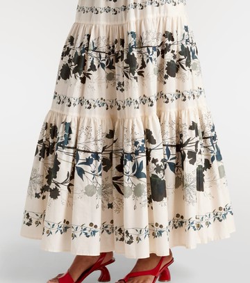 La DoubleJ Big floral cotton maxi skirt