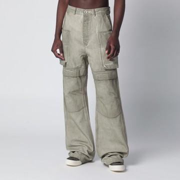 Sand vintage-effect cargo trousers