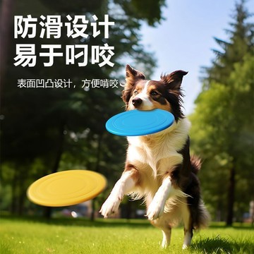 💖臺灣出貨💖狗狗飛盤邊牧金毛泰迪寵物狗專用飛盤耐咬訓練飛碟回力標玩具互動03dG