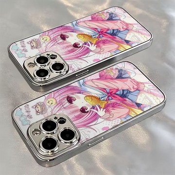 免運+隔日🚚電鍍鏡面手機殼 古早可愛萌妹 適用蘋果17promax 16Pro 15plus14 13 12 11防摔