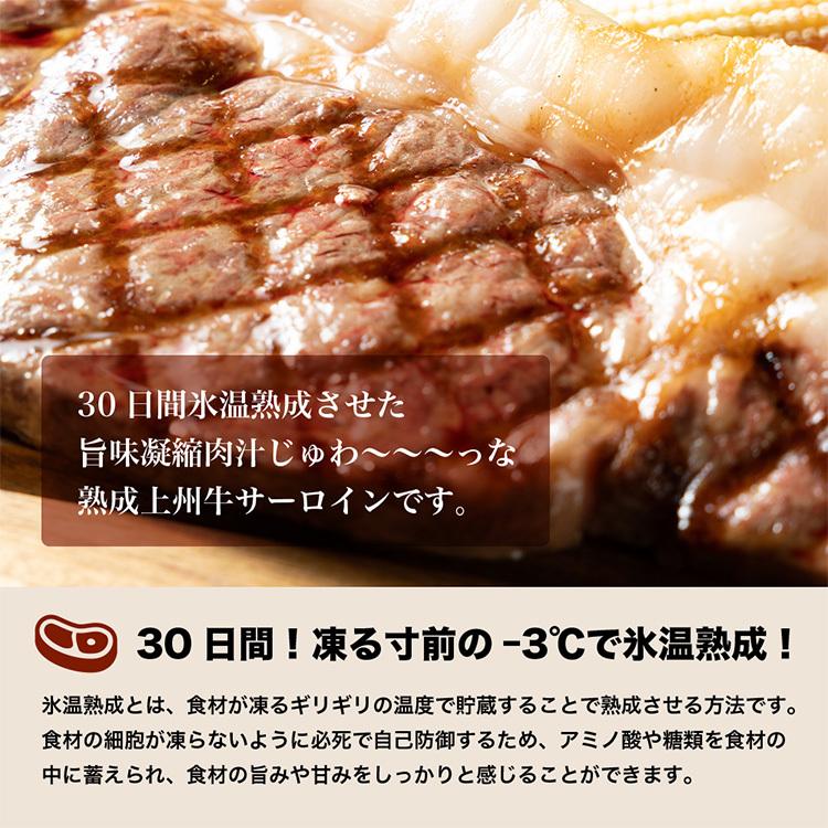 送料無料：熟成上州牛 サーロイン 300gと 大粒濃厚 うに 100gのセット 肉 ステーキ 和牛 肉 熟成 海鮮  美味しい お取り寄せ 内祝い プレゼント