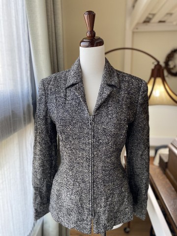 義大利高含量毛料修身古著外套