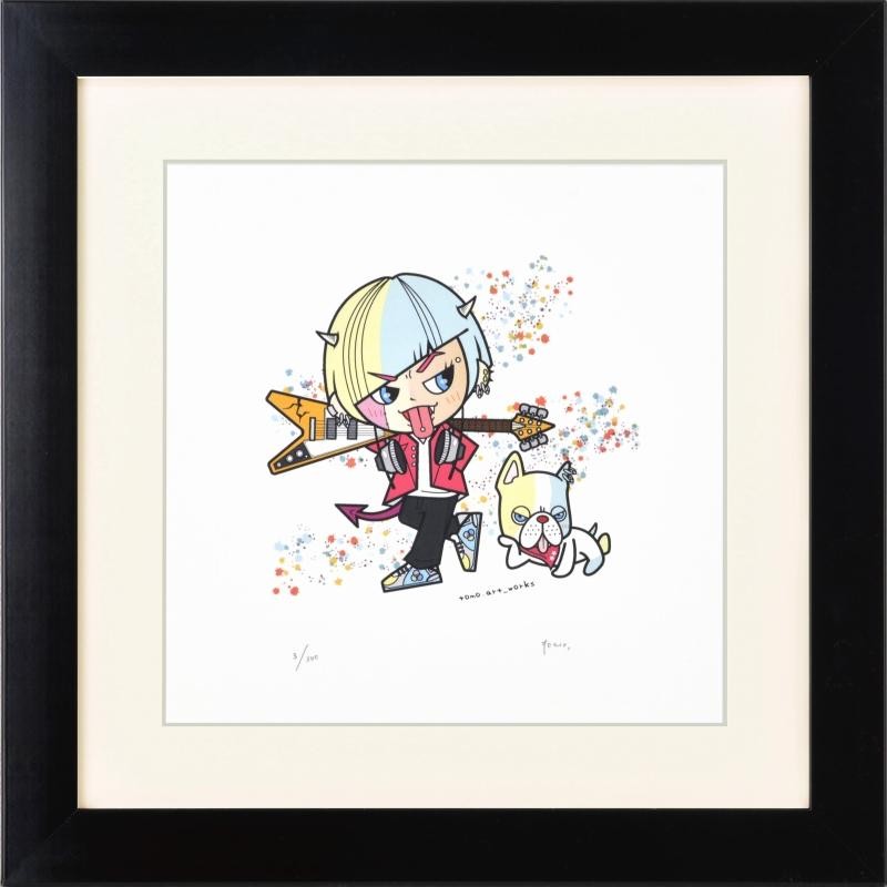 ジークレー版画 額装絵画 tomo. 「Devil's kids1」 300角 | LINEショッピング