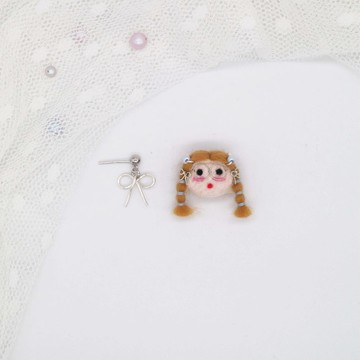 毛毛頭 - Mary - 芋圓熊 - 耳環 / 耳夾