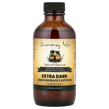 Sunny Isle, 牙買加特黑蓖麻油，4 液量盎司（118.2 毫升）
