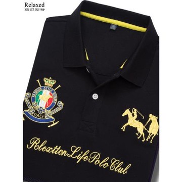 高端品牌男裝保羅有領短袖T恤