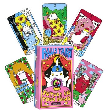 ⚡免運臺灣有貨⚡魔咒貓塔牌 Wyspell Cat Tarot爪子塔牌未來在你手中紙牌遊戲可愛⚡可開票