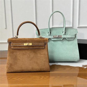 全手工包包蠟線縫制新款凱麗包BK包磨面馬鞍皮手提包