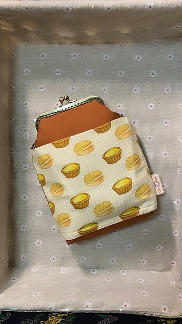 MBC 人手製 香港系列 蛋撻 12cm 方形 口金包