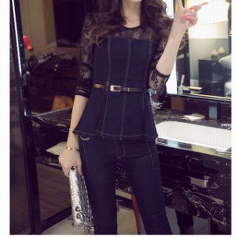 セットアップ パンツ デニム スキニー ベルト トップス パンツスーツ レース デニムパンツ スキニーパンツ おしゃれ 通販 Lineポイント最大6 0 Get Lineショッピング