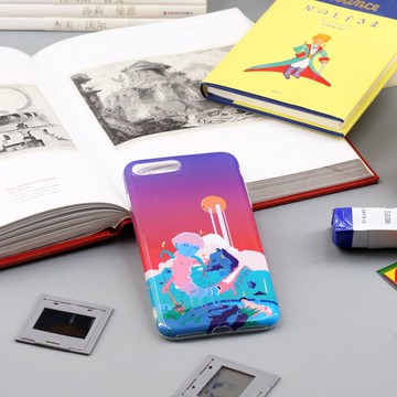 三時七有SENSECUE 原創設計插畫卡通潮酷iphone手機殼軟包邊 黑天