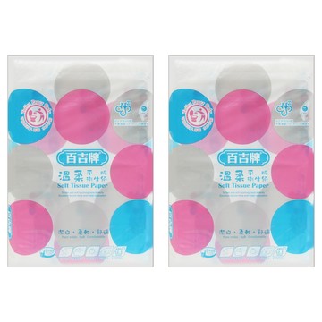 百吉牌 溫柔平版衛生紙 100%原生紙漿製造  6包  2袋
