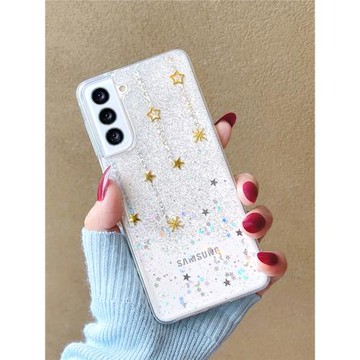 夢幻閃粉星星適用三星s23ultra s22 s20FE s10 s20 s21+手機殼note20ultra n10+ s24 s25ultra軟膠保護套女款