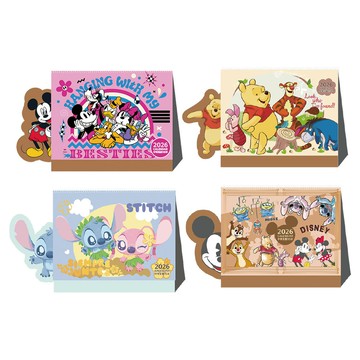 迪士尼(米奇)2026年36K造型三角桌曆 DIDYM150-19(款式隨機出貨)【九乘九購物網】