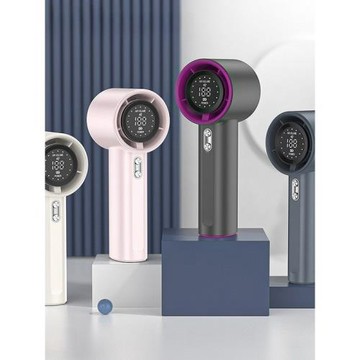 東南亞爆款S001手持高速風扇 100檔暴力數顯USB充電戶外迷你風扇