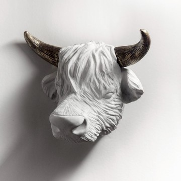 再生大理石。壁掛。牛