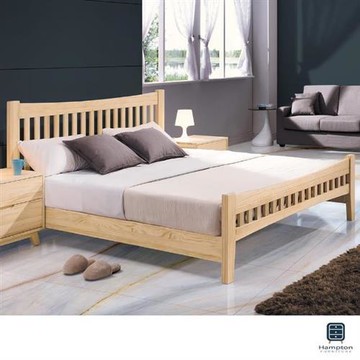 【Hampton 漢汀堡】雷思麗本色5尺雙人床架