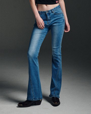 MARDI MERCREDI 中腰剪裁牛仔褲 藍色 DENIM BOOTS CUT MID RISE PANTS