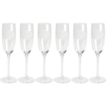 【EXCELSA】文飾香檳杯6入(190ml)