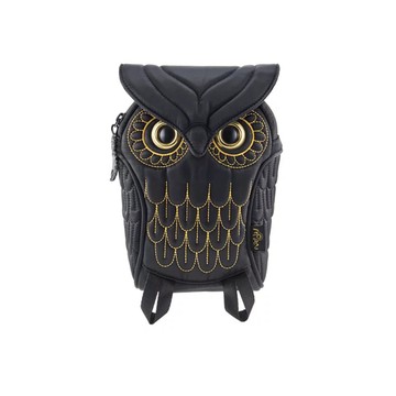 Morn Creations｜正版貓頭鷹尼龍腰包 OW-384-BK (黑色金線)