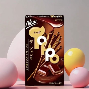 日本進口 Lotte樂天 TOPPO巧克力夾心餅幹棒 草莓夾心捲 72g