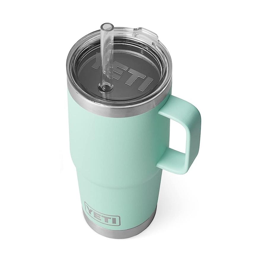 YETI RAMBLER 25 OZ STRAW MUG, VACUUM INSULATED, STAINLESS STEEL, SEAFOAM