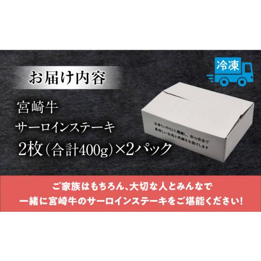 ふるさと納税 宮崎県 宮崎市 宮崎牛 サーロインステーキ 4枚 合計800g_M243-033