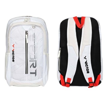 VICTOR 後背包-雙肩包 肩背包 裝備袋 球拍包 羽球 勝利 BR5023AH 白灰黑橘紅