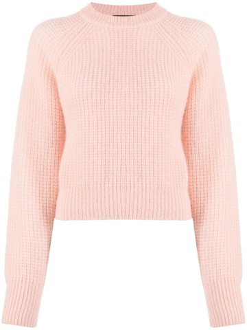 Fabiana Filippi - mohair-blend crewneck jumper - women - Polyamide/Wool/Mohair - 40 - Pink