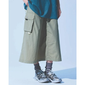 A[S]USL NYLON POCKETS FLARE SKIRT / ASUSL 日系 寬鬆 尼龍 防潑水 工裝裙