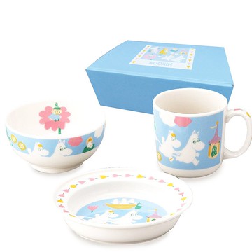 【日本山加yamaka】嚕嚕米彩繪陶瓷兒童餐具3入組 (MM1200-112