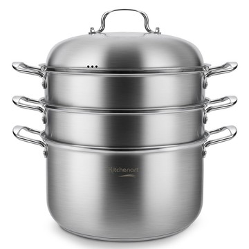Kitchen Art Olga IH 全不鏽鋼三層蒸鍋  1個  36cm