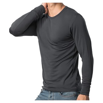 MI MI LEO MIT厚刷毛保暖衣  L  深灰色