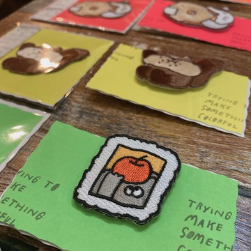 動物刺繡燙布貼/別針