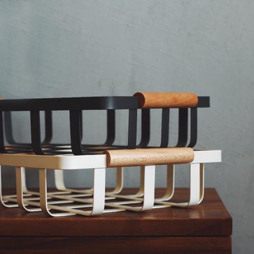 井字格。一宅寬邊鐵皮收納籃鐵藝收納筐托盤桌面儲物置物整理盒