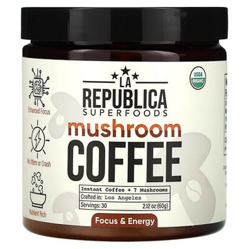 LA Republica, 蘑菇咖啡，含 7 種 Superfood 蘑菇，2.12 盎司（60 克）