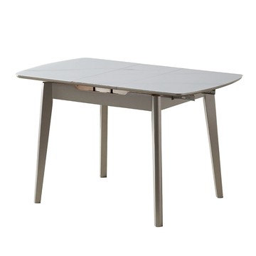 【MUNA家居】6#4尺銀灰玻璃拉合餐桌/不含椅