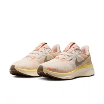 NIKE 慢跑鞋 女鞋 運動鞋 緩震 W AIR ZOOM STRUCTURE 25 黃粉 HV5987-121