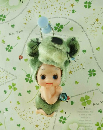 【震撼精品百貨】Q比 Kewpie 鎖圈-鱷魚綠 震撼日式精品百貨