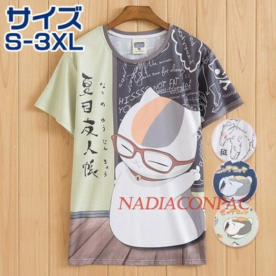 夏目友人帳 ニャンコ先生 トップス 大人気 キャラクターグッズ アニメ 痛服 可愛い Tシャツ アニメ 通販 Lineポイント最大get Lineショッピング