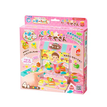 GINCHO 銀鳥 轉轉蛋糕屋米黏土 附店鋪紙模型  白色 + 紅色 + 黃色 + 藍色  1組