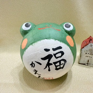 京都手作擺飾-搖鈴不倒翁系列-青蛙