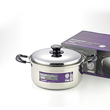 【領券滿額折100】 日本製 吉川Yoshikawa三層不鏽鋼兩手鍋(20~24CM)