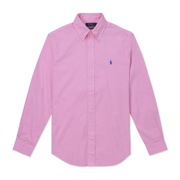 Polo Ralph Lauren RL 熱銷刺繡小馬長袖襯衫-粉色(CLASSIC FIT)