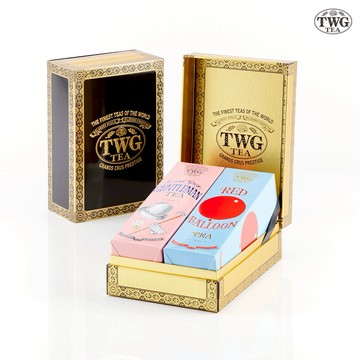 【TWG Tea】時尚茶罐雙入禮盒組 紳士伯爵茶100g+乘風高翔100g(紅茶+南非國寶茶) ｜畢業季送禮、禮物禮盒